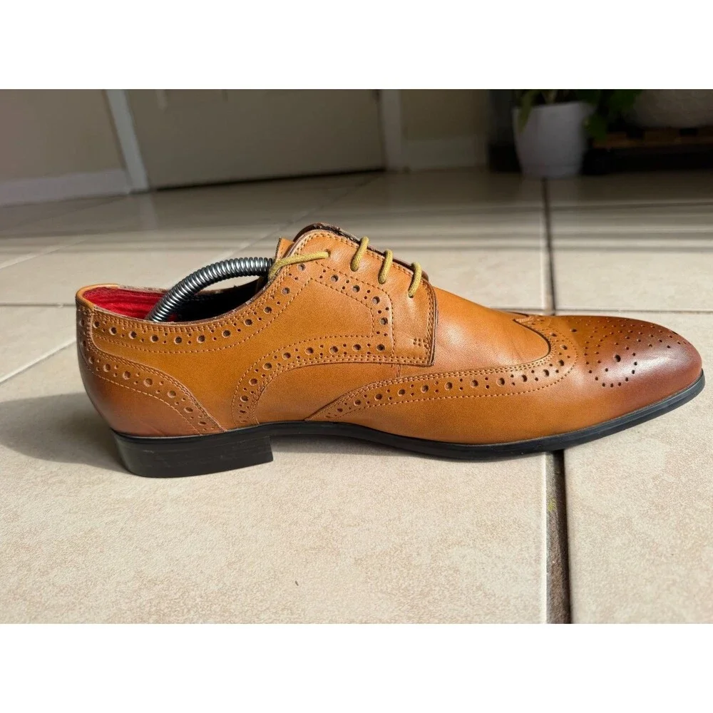 Saks Fifth Avenue Shoes, Red Saks Fifth Avenue Mens Preston Leather Shoe sz 12
